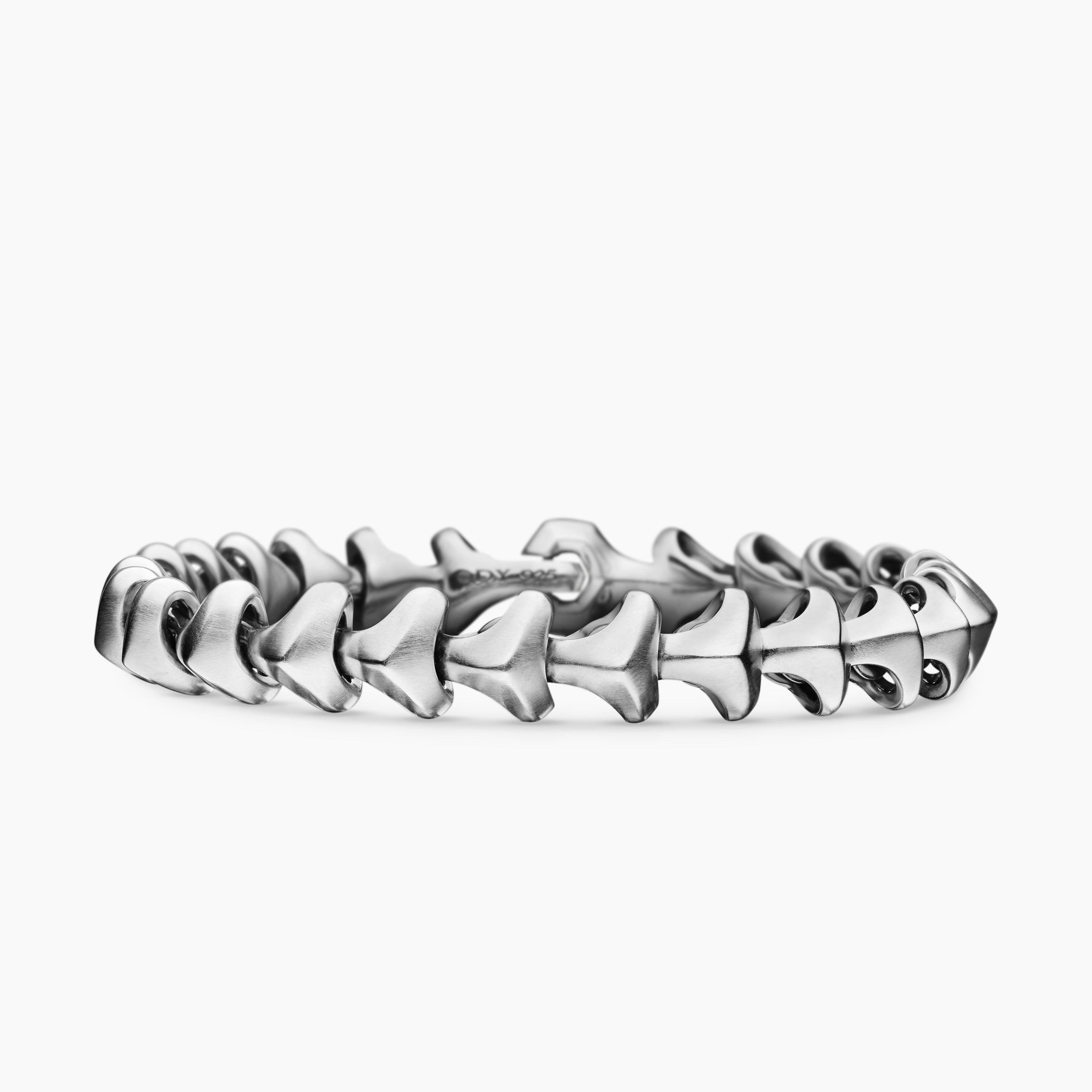 Mens Armory Link Bracelet in Sterling Silver, 9.5mm