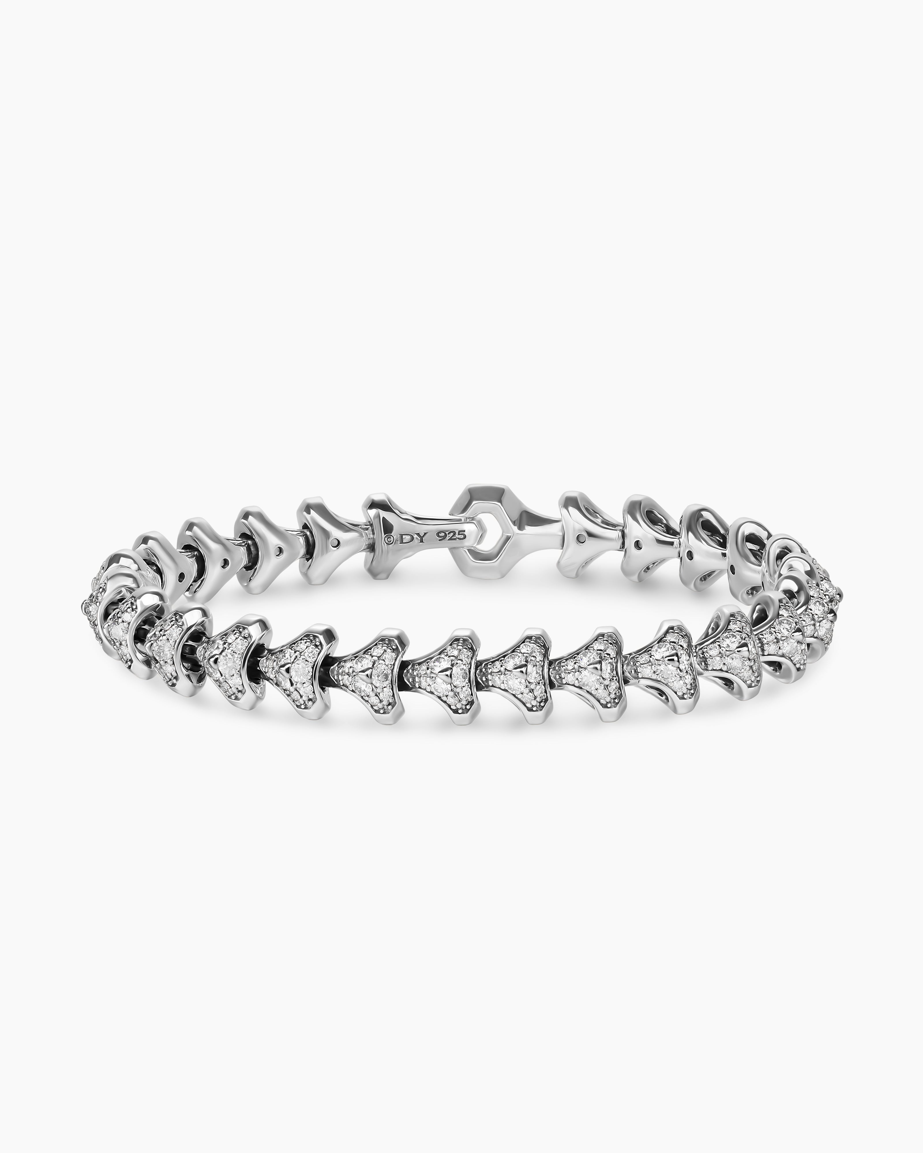 Mens Armory Link Bracelet in Sterling Silver, 9.5mm