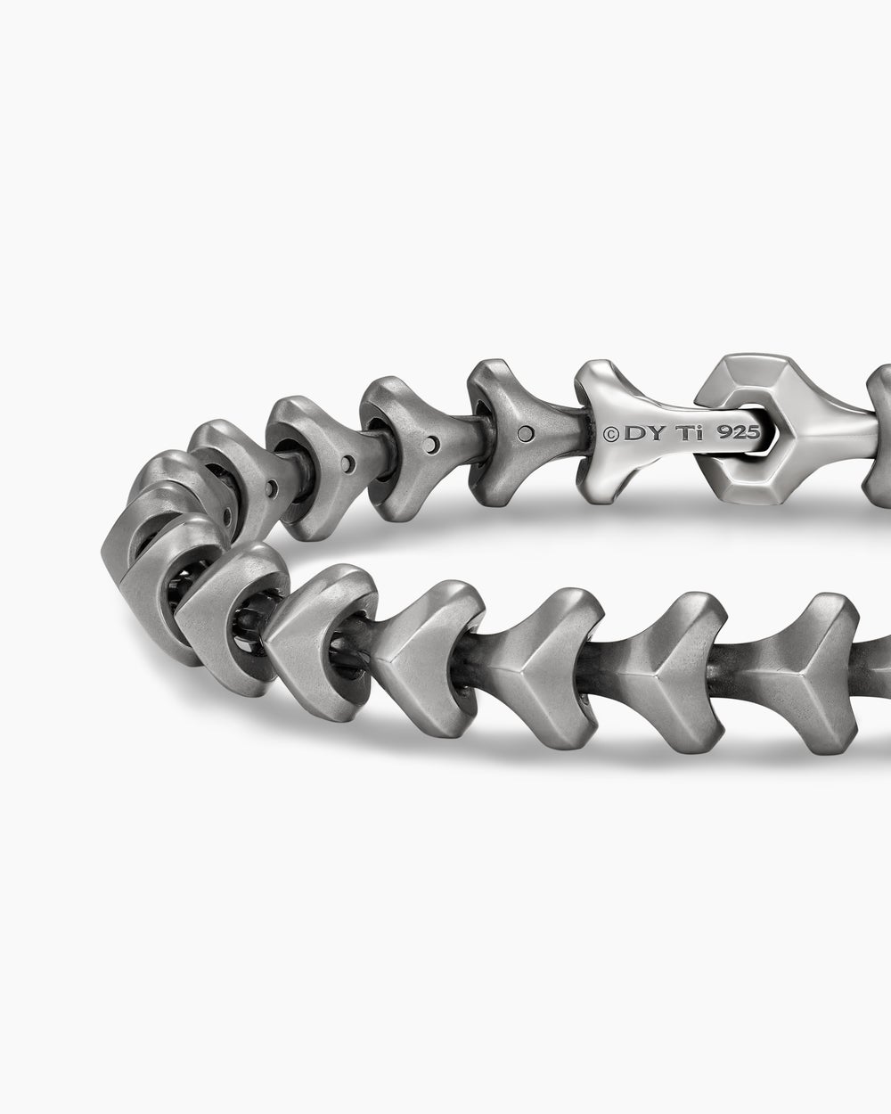 Bracelet à maillons Armory en titane anthracite avec argent sterling, 9,5 mm hommes