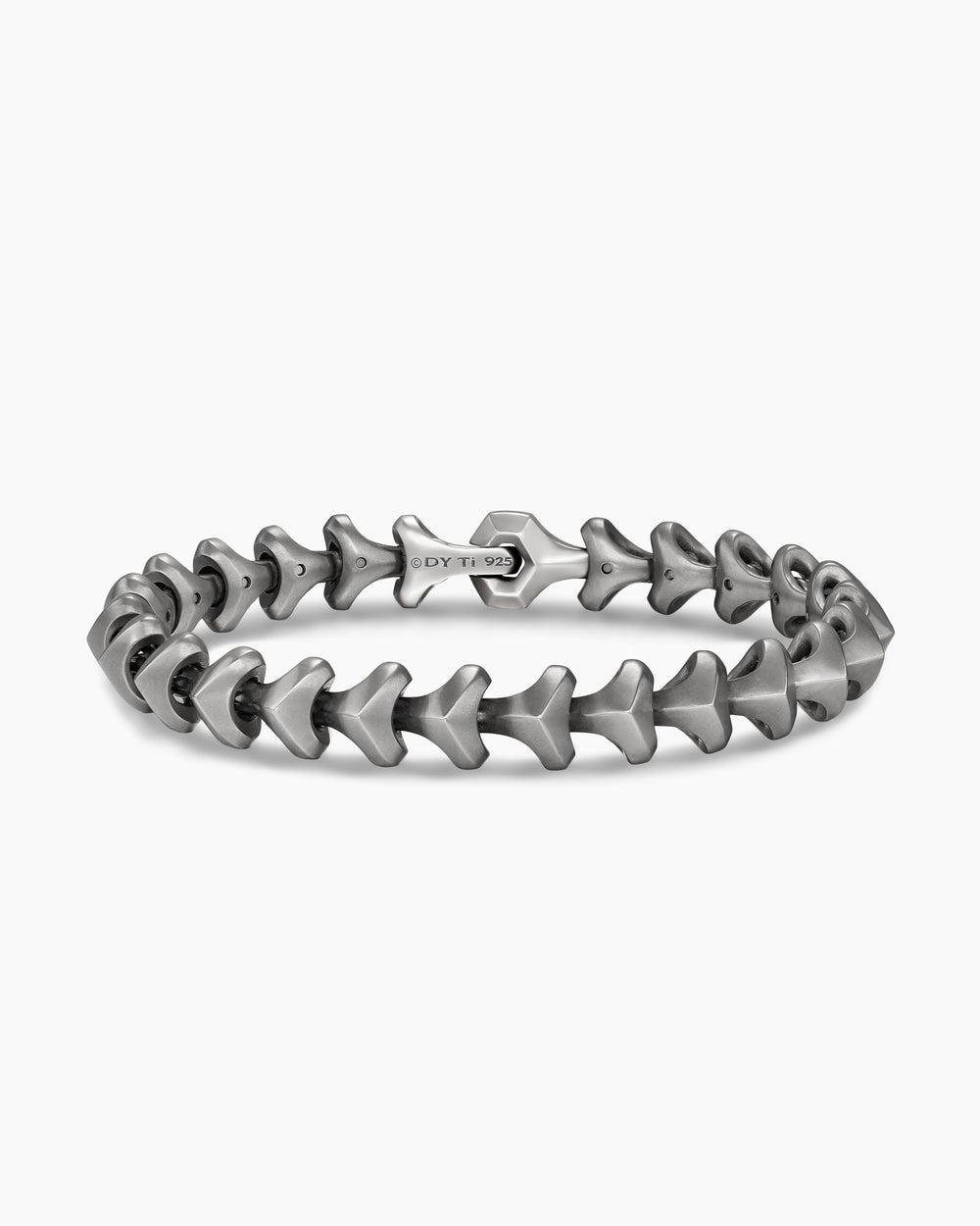 Bracelet à maillons Armory en titane anthracite avec argent sterling, 9,5 mm hommes