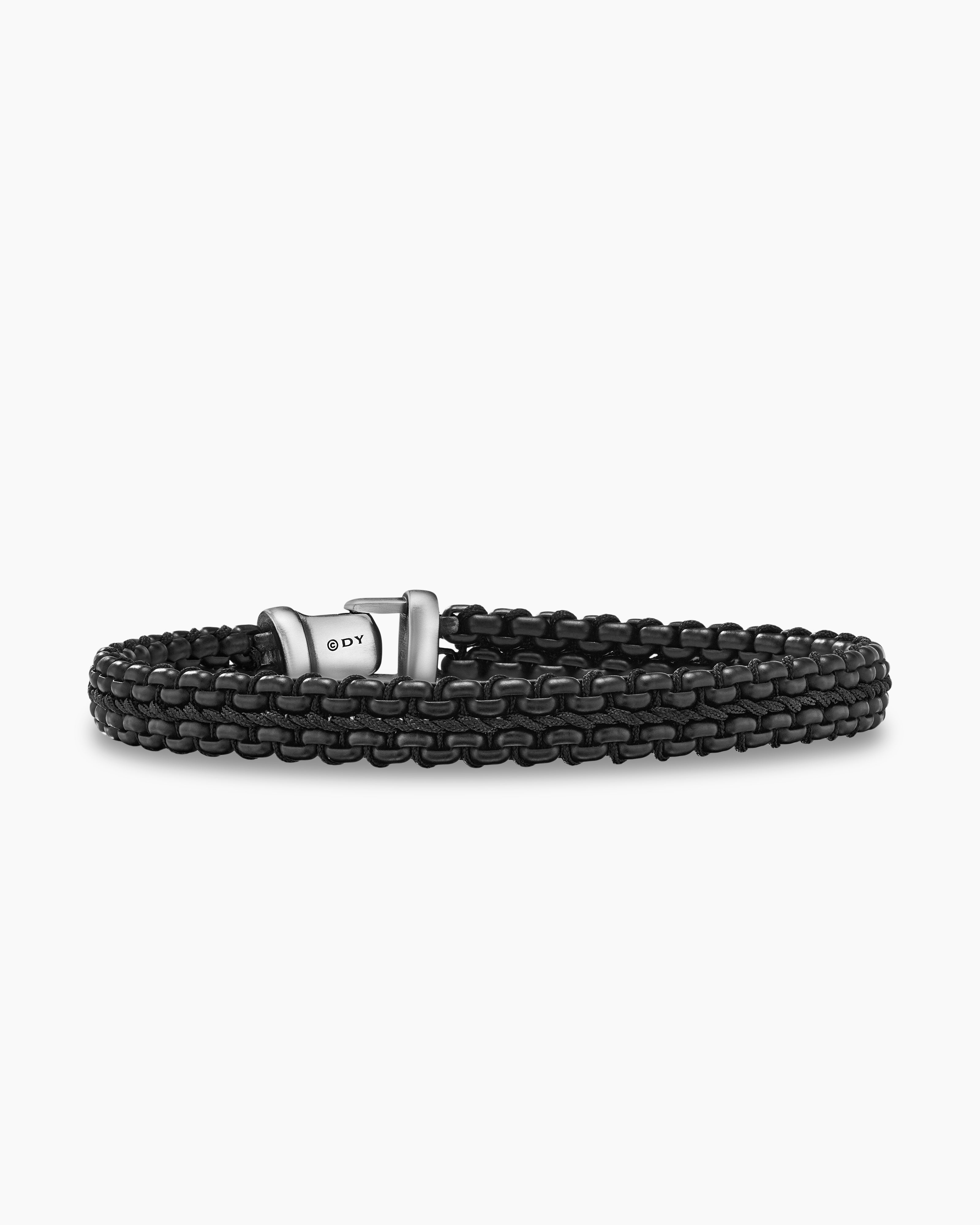 Black Braided Leather & Silver Men's Wrap Bracelet - Men's Bracelets |  Lazaro SoHo