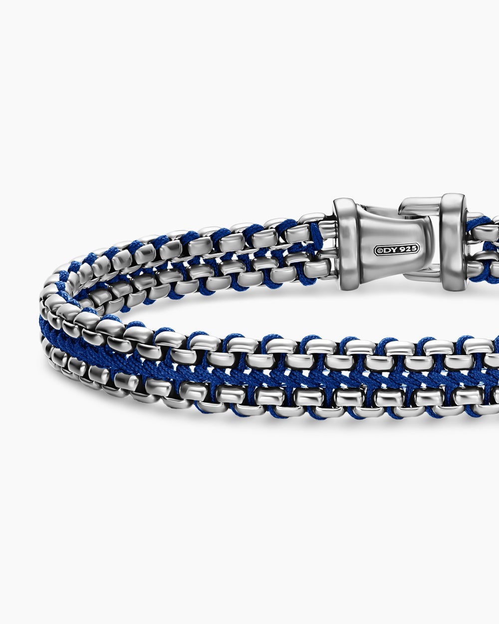 Bracelet Box Chain tissé en argent sterling, 10 mm hommes