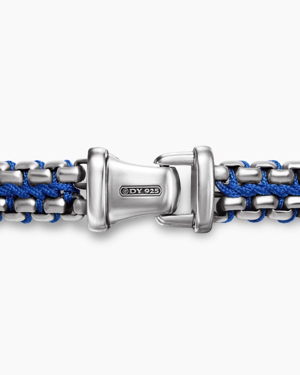 Bracelet Box Chain tissé en argent sterling, 10 mm