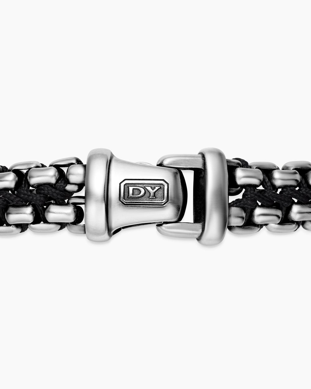 Mens Woven Box Chain Bracelet in Sterling Silver, 12mm