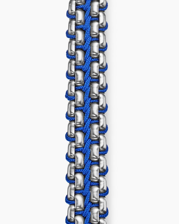 Bracelet Box Chain tissé en argent sterling, 12 mm