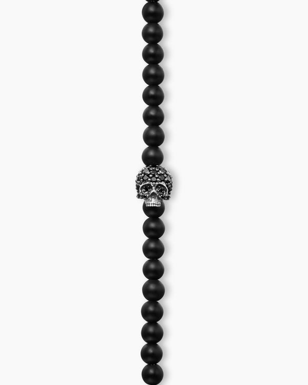 Memento Mori Skull Bracelet in Sterling Silver, 4mm