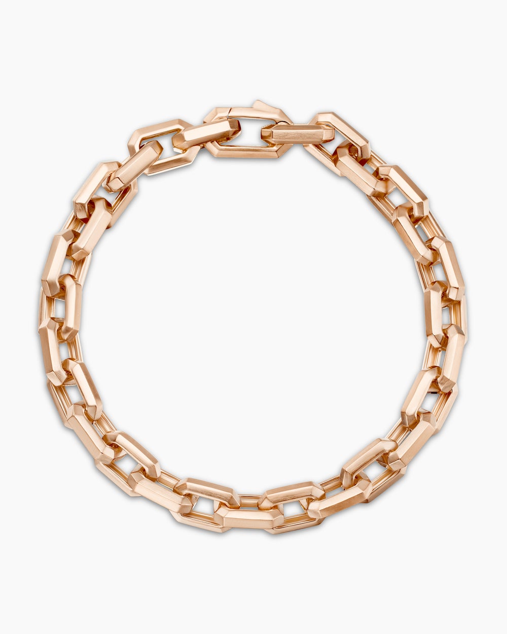 Mens Streamline® Heirloom Chain Link Bracelet in 18K Rose Gold, 7.5mm