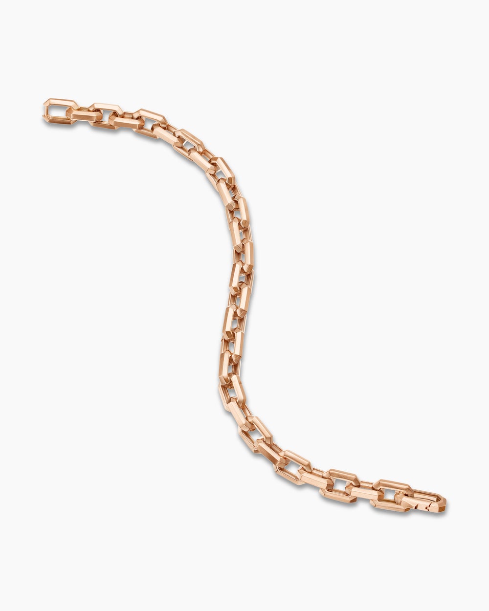 Mens Streamline® Heirloom Chain Link Bracelet in 18K Rose Gold, 7.5mm
