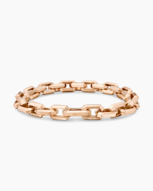 Mens Streamline® Heirloom Chain Link Bracelet in 18K Rose Gold, 7.5mm