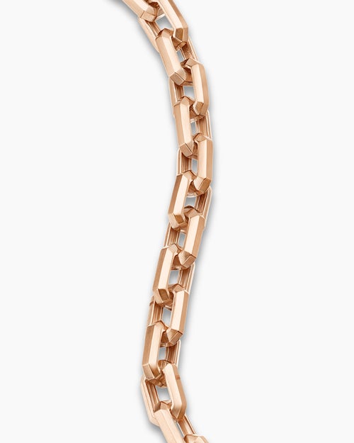 Mens Streamline® Heirloom Chain Link Bracelet in 18K Rose Gold, 7.5mm