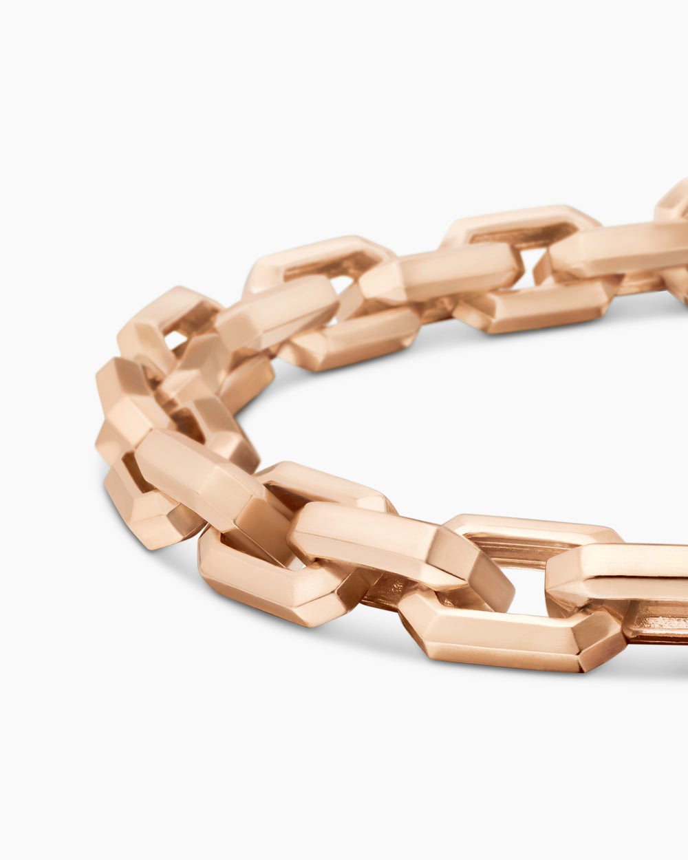 Mens Streamline® Heirloom Chain Link Bracelet in 18K Rose Gold, 7.5mm