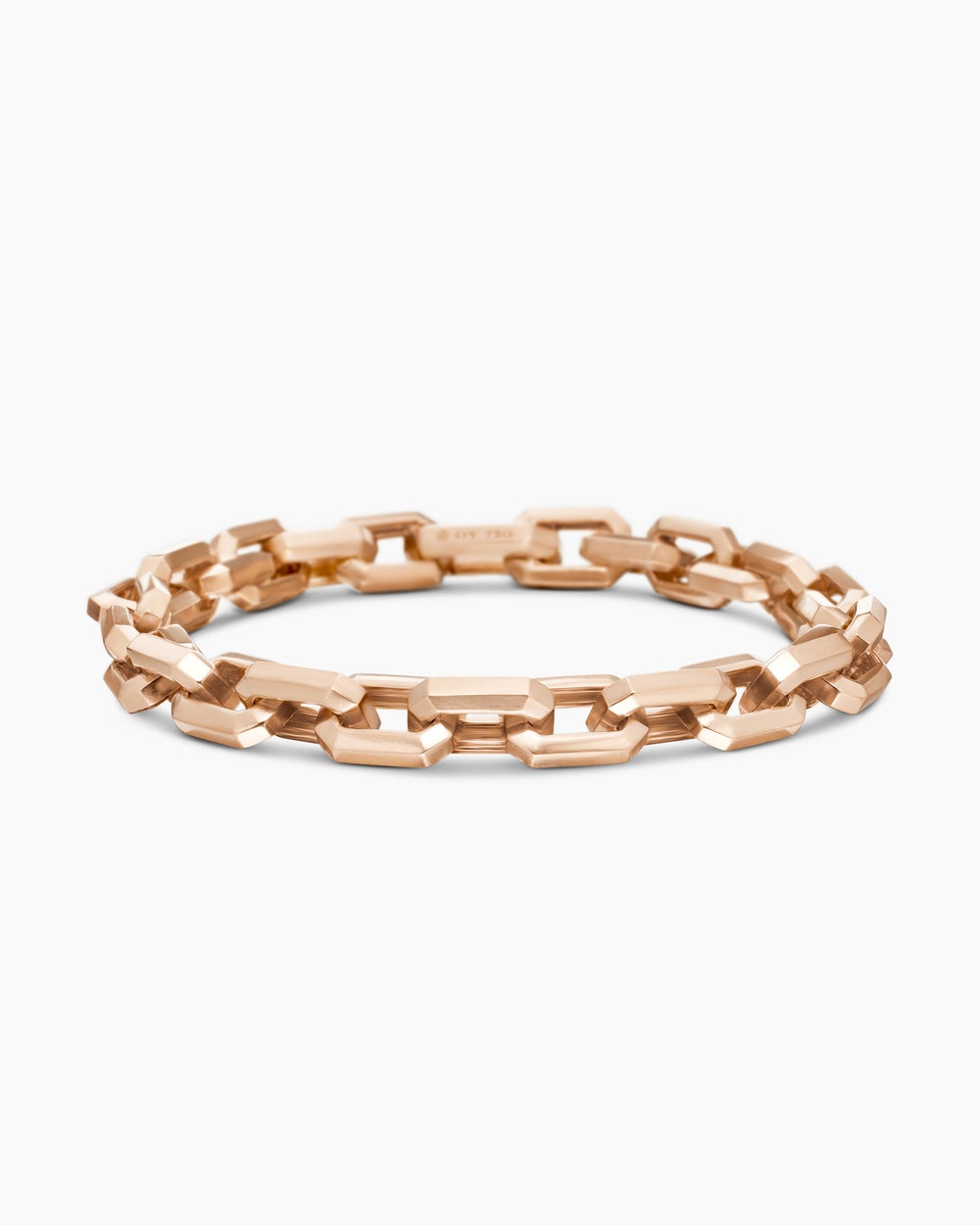 Mens Streamline® Heirloom Chain Link Bracelet in 18K Rose Gold, 7.5mm