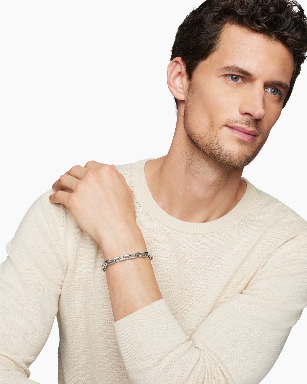 Bracelet à maillons Heirloom Streamline en argent sterling, 7,5 mm hommes