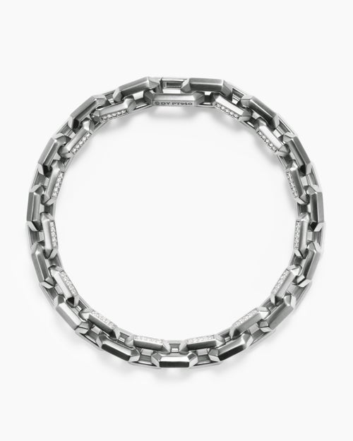 Mens Streamline Heirloom Chain Link Bracelet in Platinum, 7.5mm