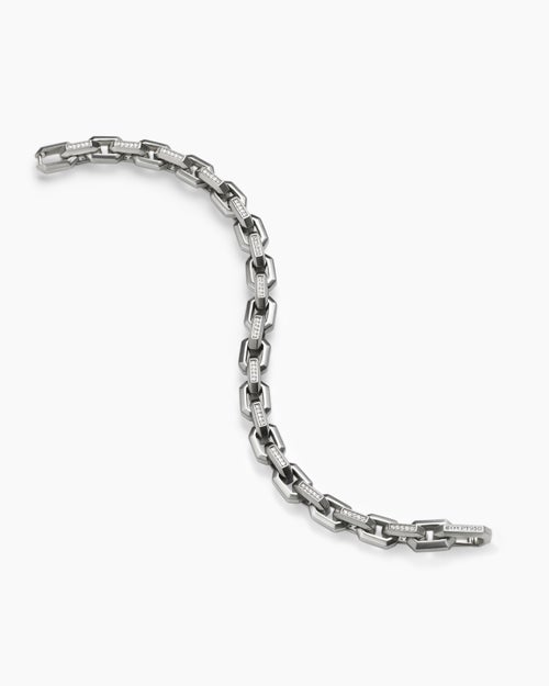 Mens Streamline Heirloom Chain Link Bracelet in Platinum, 7.5mm