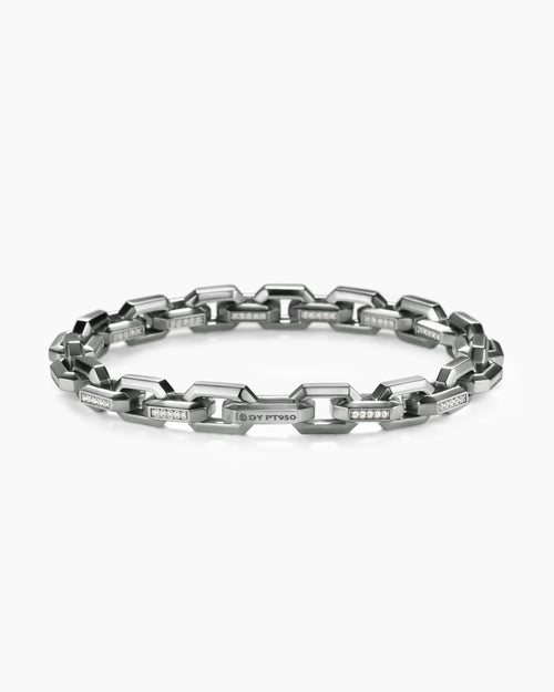Mens Streamline Heirloom Chain Link Bracelet in Platinum, 7.5mm