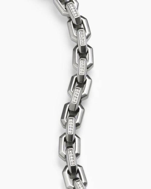 Mens Streamline Heirloom Chain Link Bracelet in Platinum, 7.5mm