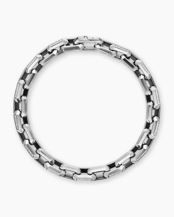 Streamline® Heirloom Chain Link Bracelet in Sterling Silver with Diamonds, 7.5mm