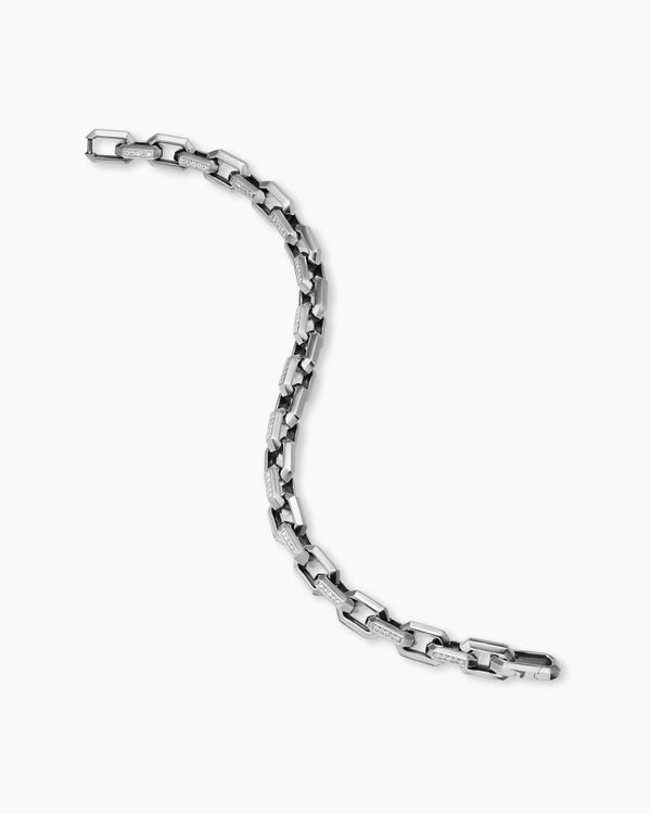 Streamline® Heirloom Chain Link Bracelet in Sterling Silver with Diamonds, 7.5mm