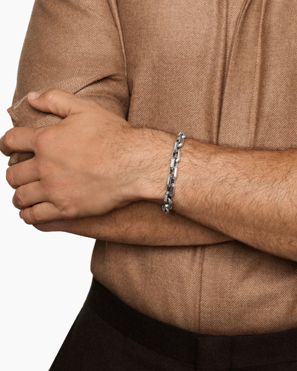 Bracelet à maillons Heirloom Streamline en argent sterling, 7,5 mm hommes