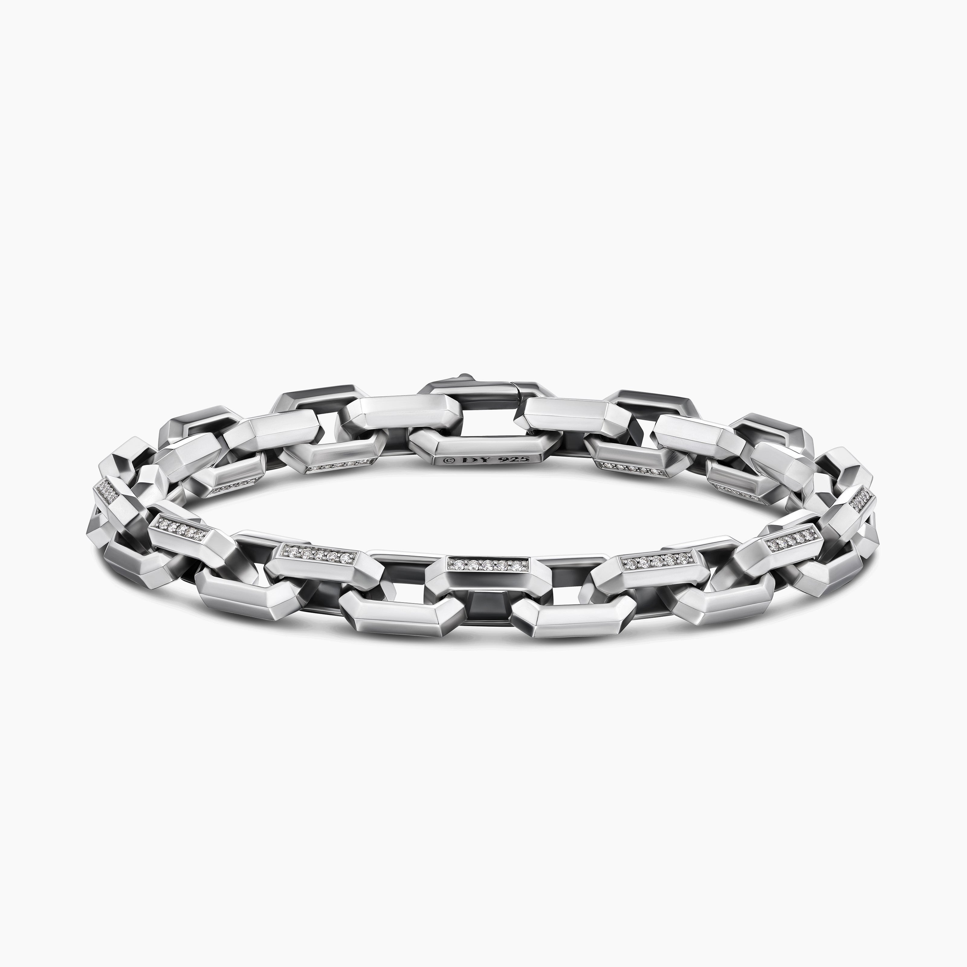 Mens Streamline Heirloom Chain Link Bracelet in Sterling Silver, 7.5mm