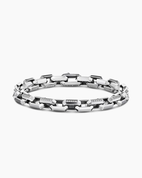 Mens Streamline Heirloom Chain Link Bracelet in Sterling Silver, 7.5mm