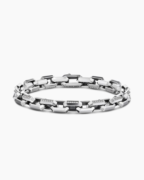 Streamline® Heirloom Chain Link Bracelet in Sterling Silver with Diamonds, 7.5mm
