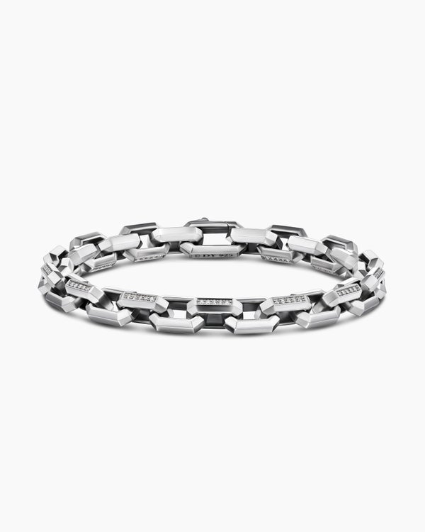 Streamline® Heirloom Chain Link Bracelet in Sterling Silver with Diamonds, 7.5mm