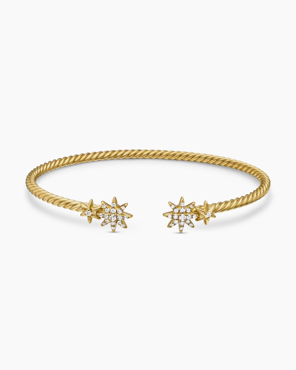 Bracelet cable Petite Starburst en or jaune 18 carats avec diamants, 2,6 mm femmes