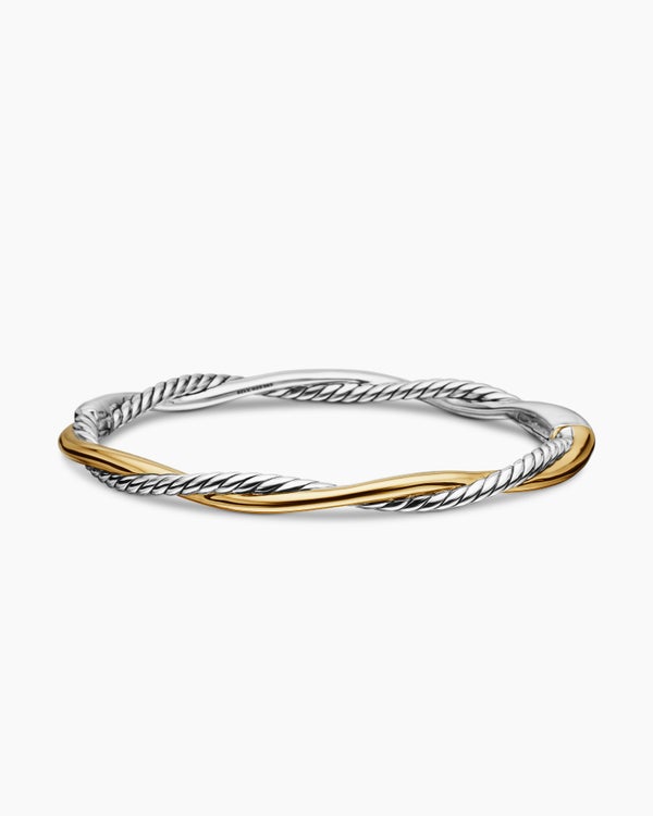 Petite Infinity Bracelet in Sterling Silver with 14K Yellow Gold, 4.4mm