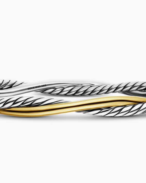 Petite Infinity Bracelet in Sterling Silver with 14K Yellow Gold, 4.4mm
