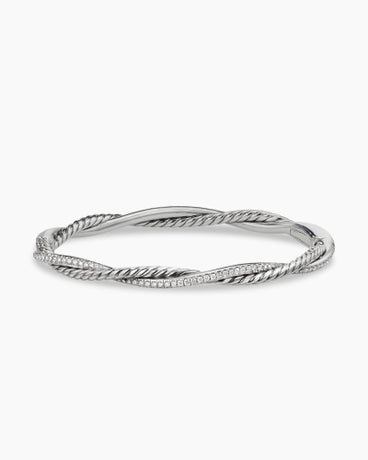 Petite Infinity Bracelet in Sterling Silver with Diamonds, 4.4mm