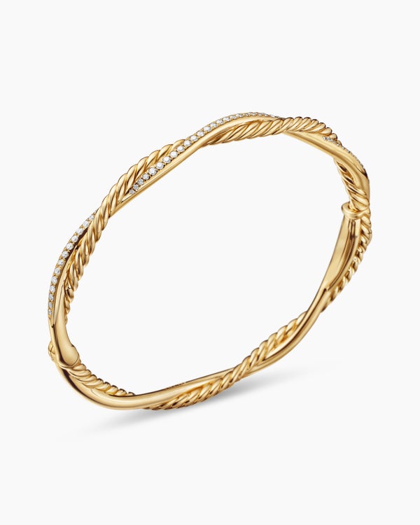 Petite Infinity Bracelet in 18K Yellow Gold with Diamonds, 4.4mm