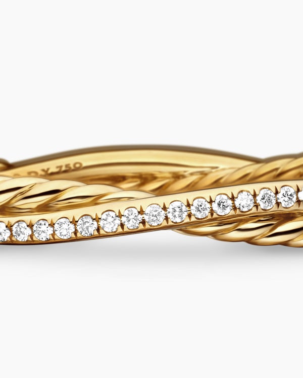 Petite Infinity Bracelet in 18K Yellow Gold with Diamonds, 4.4mm