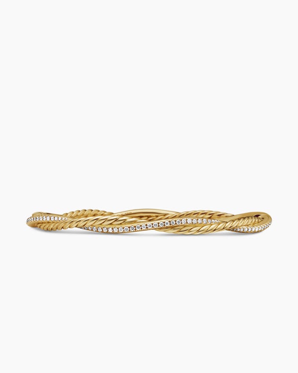 Petite Infinity Bracelet in 18K Yellow Gold with Diamonds, 4.4mm