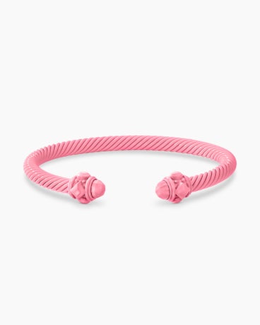 Renaissance® Classic Cable Bracelet in Pink Aluminium, 5mm