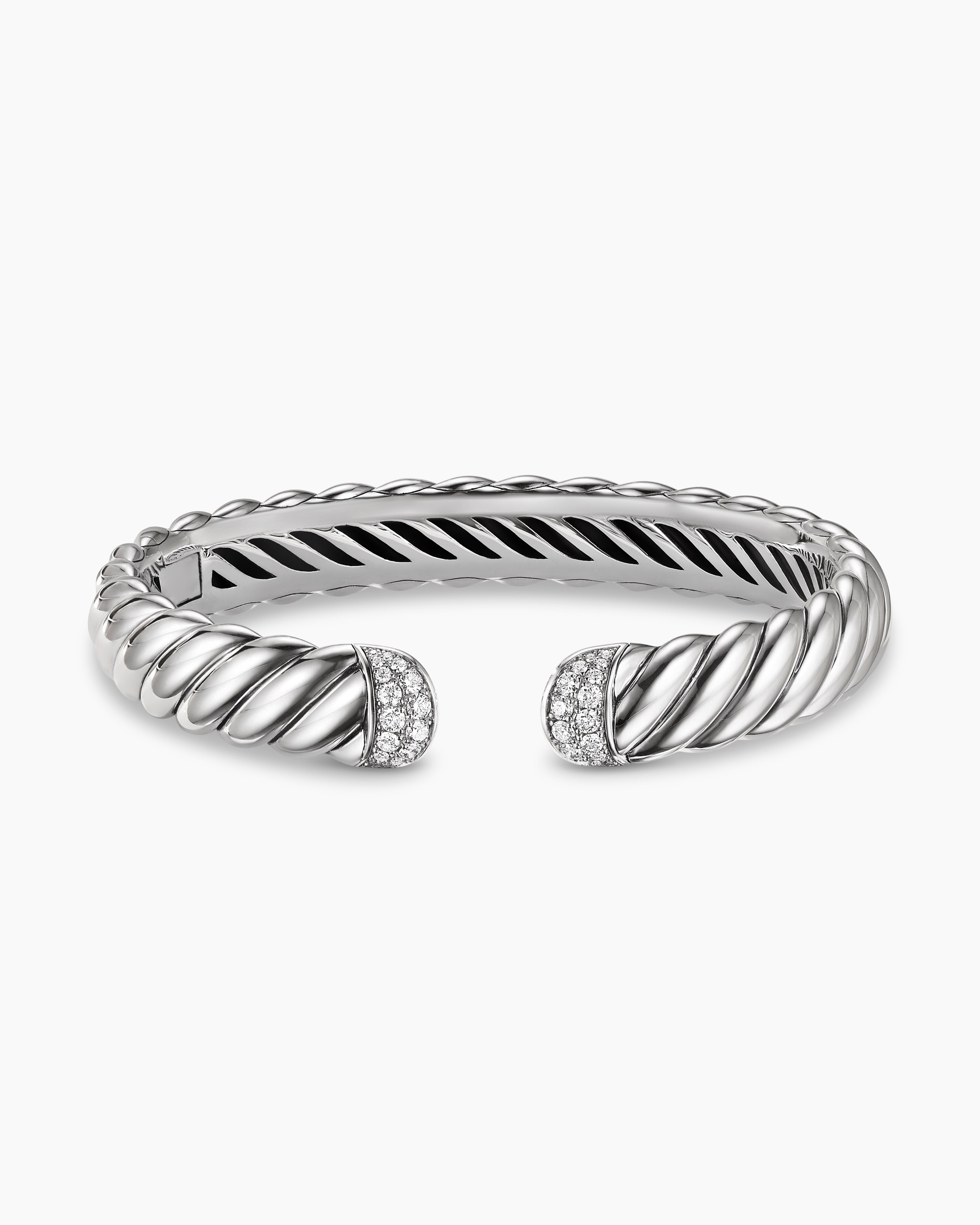 David Yurman 10mm Cable Buckle Bangle Bracelet DY 925 Sterling Silver 750  18k Gold Free US Shipping