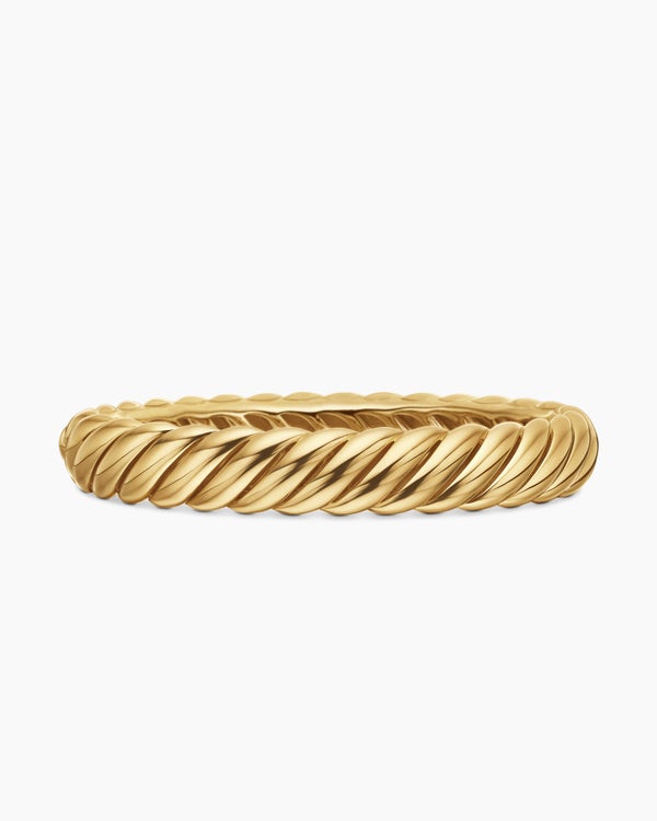 Sculpted Cable Bracelet in 18K Yellow Gold, 10mm