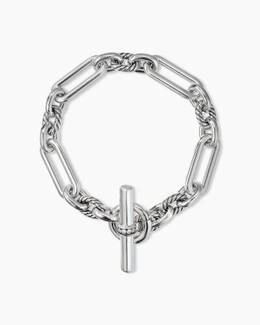 Lexington Chain Bracelet in Sterling Silver with Diamonds, 9.8mm