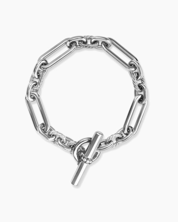 Bracelet chaîne Lexington en argent sterling avec diamants, 9,8 mm