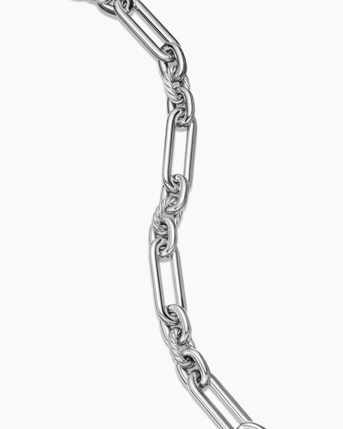 Womens Lexington Chain Bracelet in Sterling Silver with Diamonds, 9.8mm