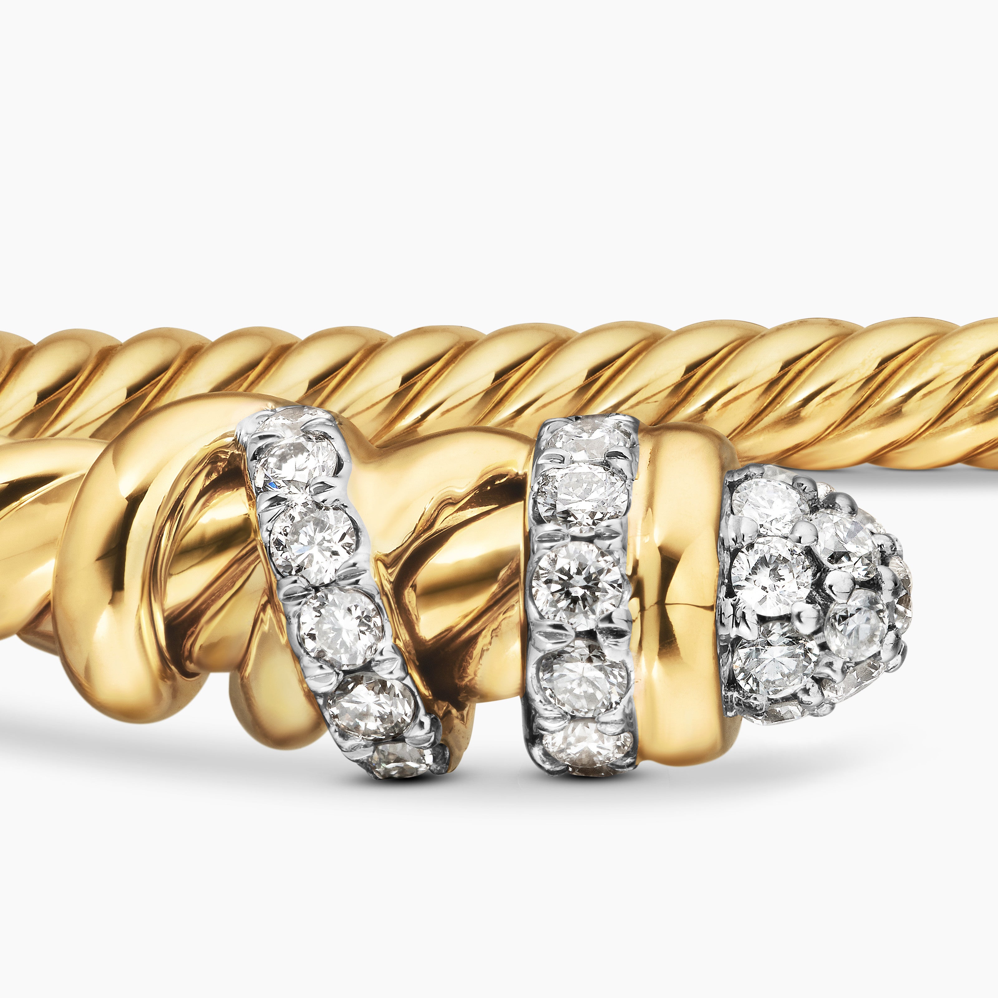 David Yurman Petite Helena Cable Bracelet: Diamonds & Gold David Yurman Petite Helena Cable Bracelet: Diamonds & Gold