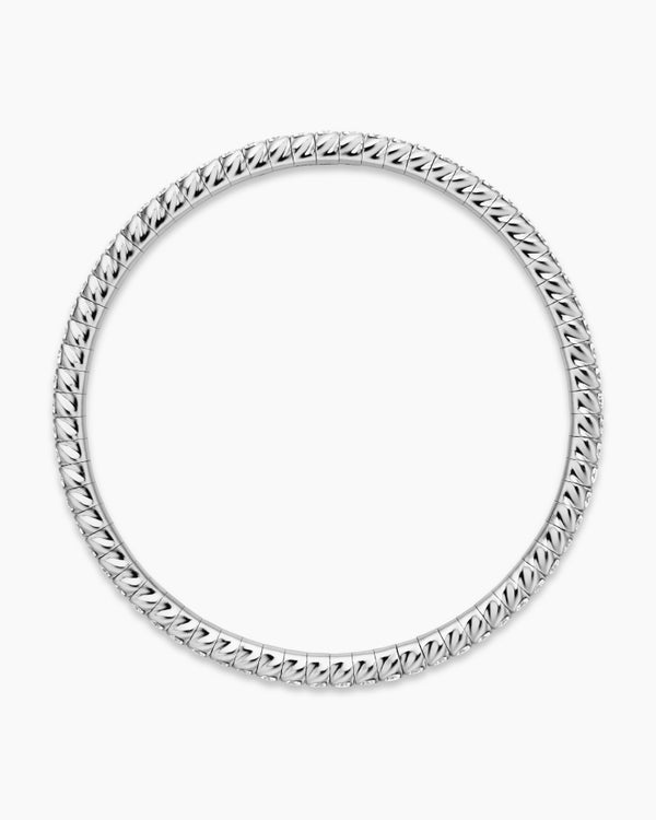 Pavé Stretch Bracelet in 18K White Gold, 3mm