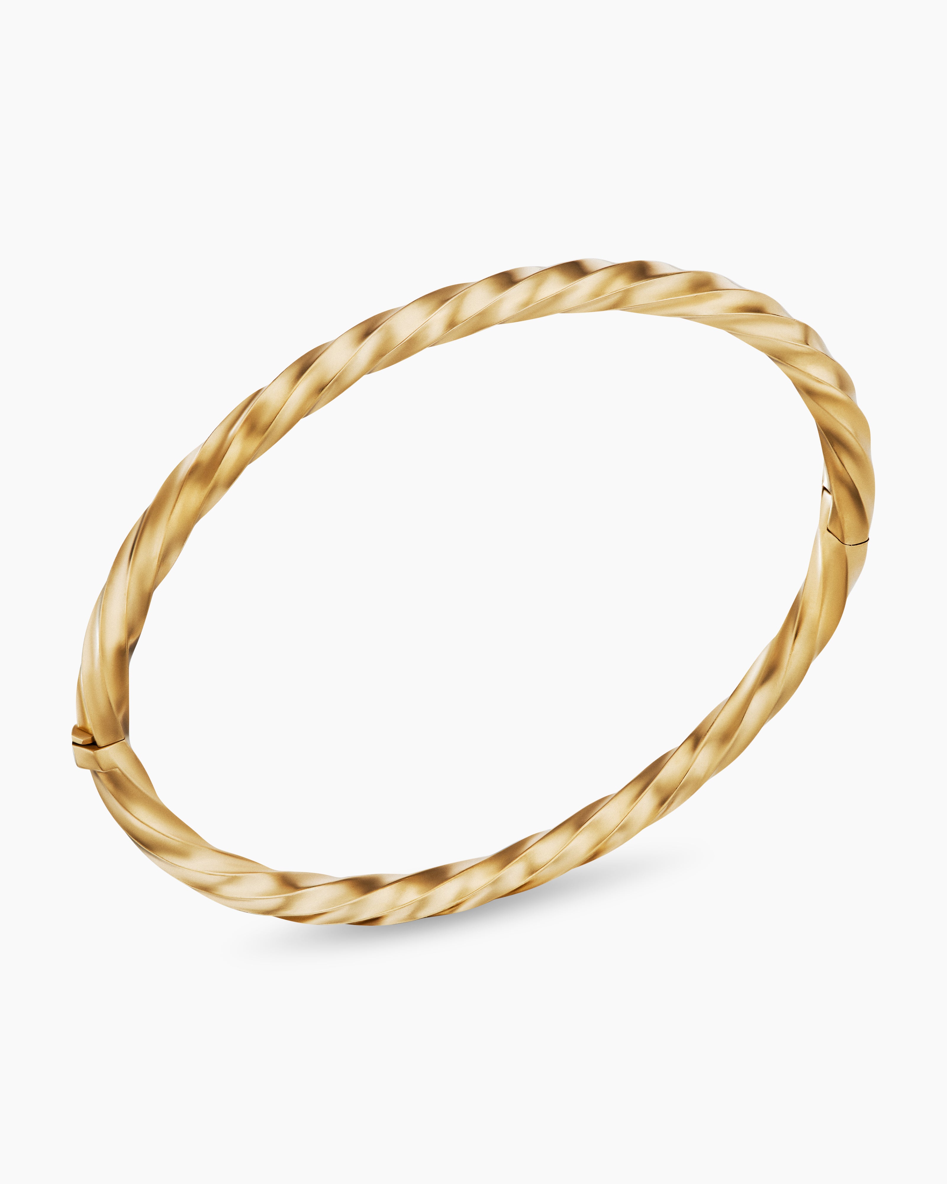 Contemporary Sleek Diamond + 18k Gold Bangle – Andaaz Jewelers
