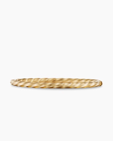 Cable Edge® Bangle Bracelet in 18K Yellow Gold, 4mm