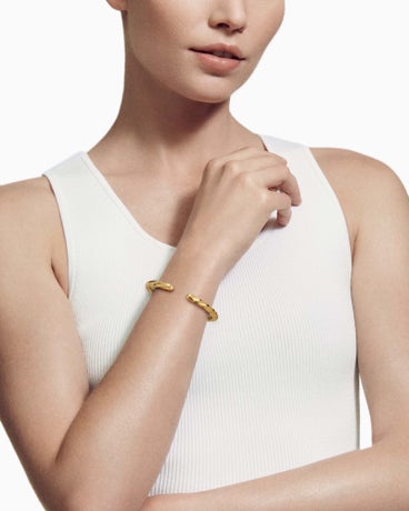 Cable Edge® Cuff Bracelet in 18K Yellow Gold, 5.5mm