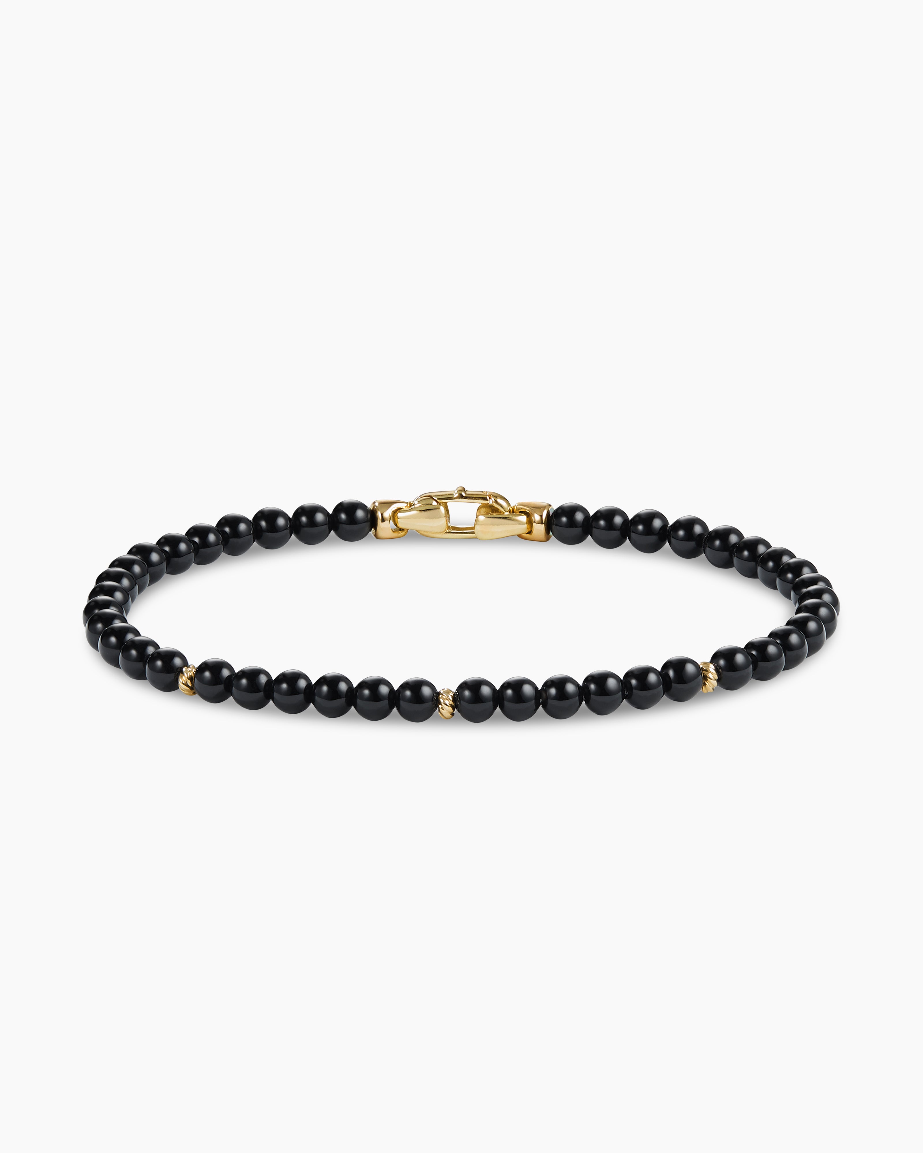 Bijoux Spiritual Beads Bracelet with 14K Yellow Gold, 4mm