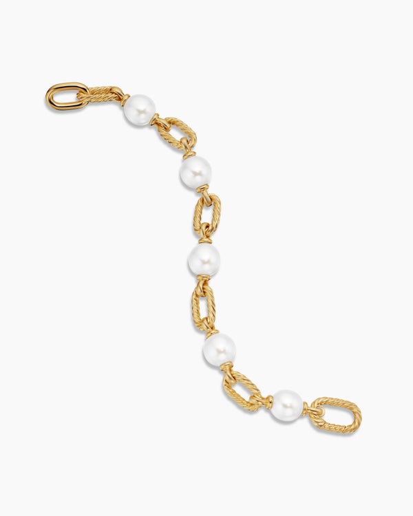 DY Madison® Pearl Chain Bracelet in 18K Yellow Gold with Pearls, 11mm