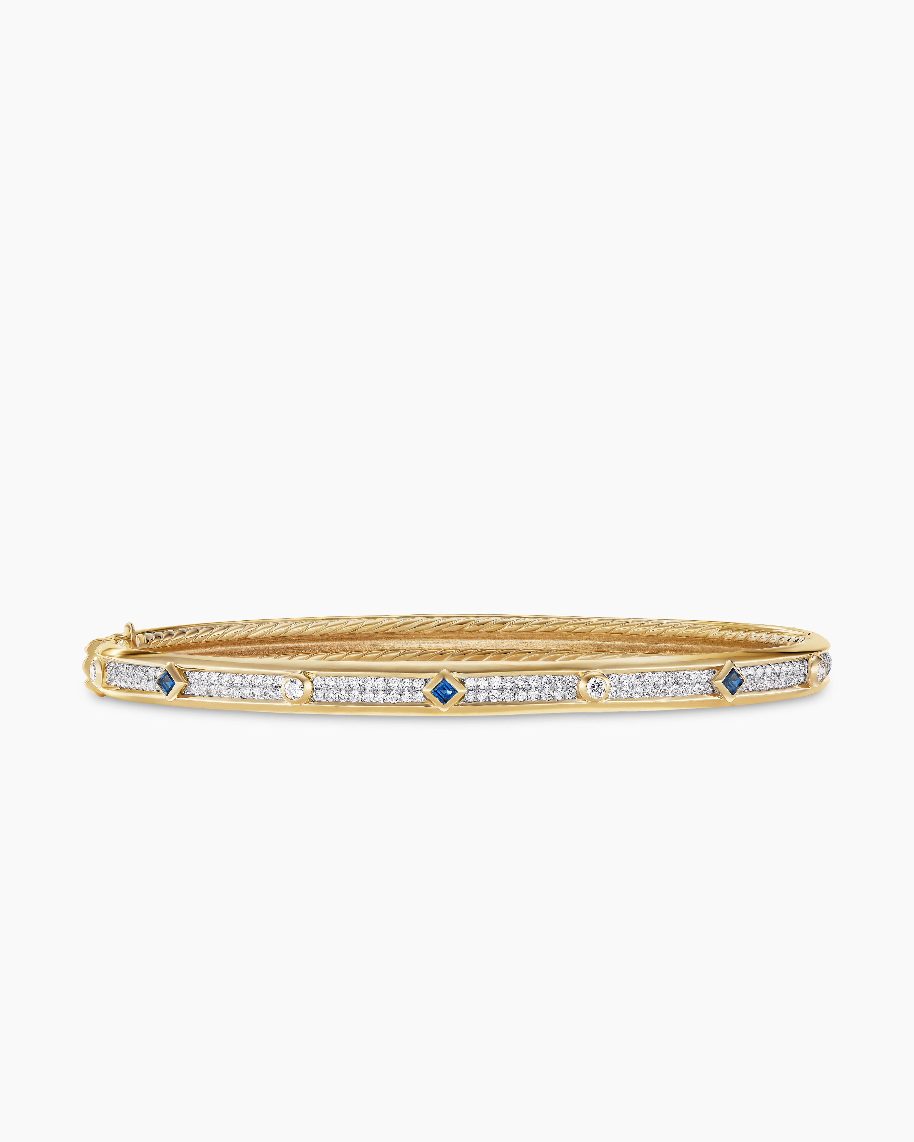 3 Row Pave Diamond Bangle – Lola James Jewelry
