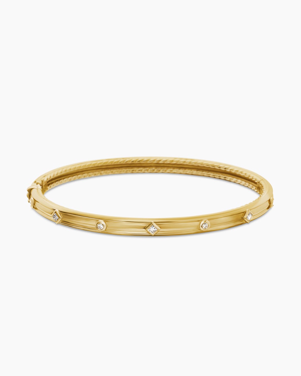 Bracelet jonc Modern Renaissance® en or jaune 18 carats avec diamants, 4,5 mm femmes